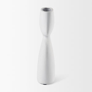 Rylee 11.6H White Ceramic Vase