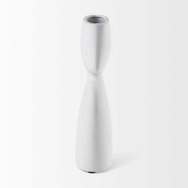 Rylee 11.6H White Ceramic Vase