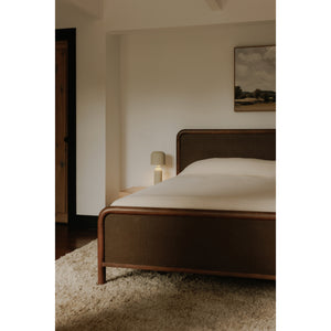 Rye Queen Bed Warm Brown with Mango Wood
