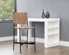 OMARI COUNTER STOOL - SUEDE LIGHT TAN LEATHER