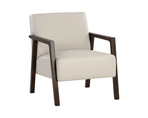 NEYMAR LOUNGE CHAIR - LINEA LIGHT GREY LEATHER