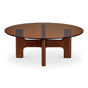 Luke Coffee Table with Amber Glass