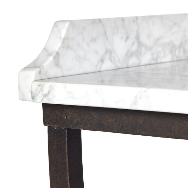 Six Beers Table - Honed White Marble
