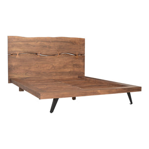 Moe's Madagascar Platform Bed Queen in Brown
