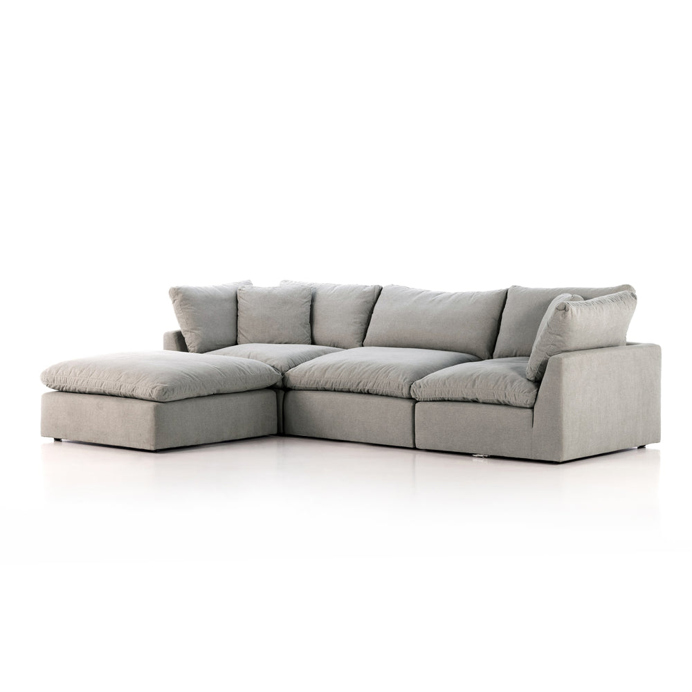 Stevie 3Pc Laf Sec Sofa W/Ottoman In Flannl