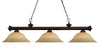 Riviera 3 Light Billiard Light in Bronze Finish