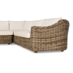 Messina Outdoor 3Pc Sectional - Venao Ivory