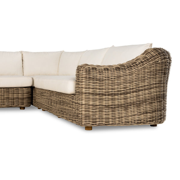 Messina Outdoor 3Pc Sectional - Venao Ivory