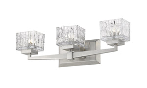 Rubicon 3 Light Vanity in Brushed Nickel Finish