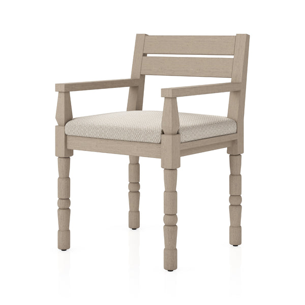 Waller Outdoor Dining Armchair In Brn/Sand