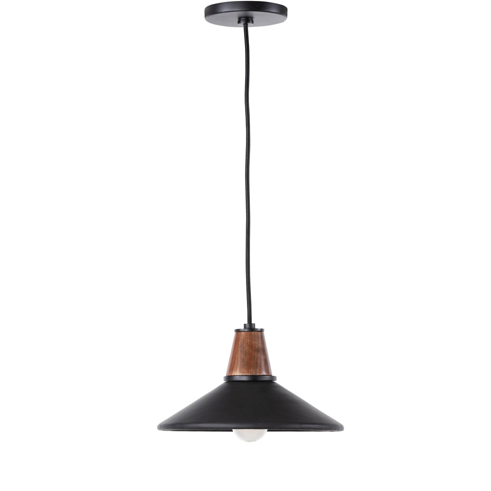 Cullen Pendant In Black Leather