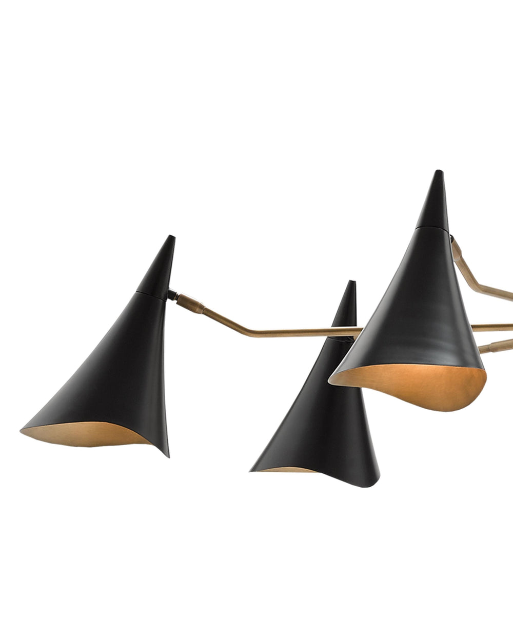 Library Chandelier In Oil Rubbed Bronze & Antique Brass