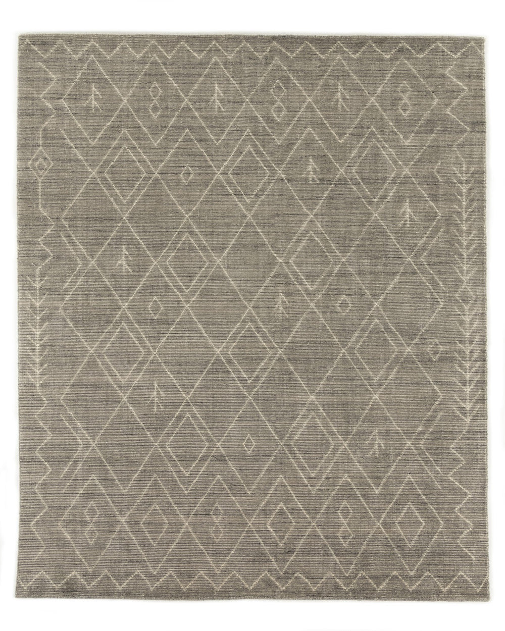 Nador Moroccan Hand Knotted Rug - Nador Grey