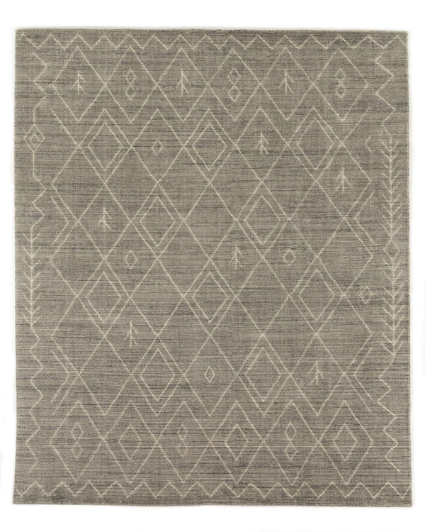 Nador Moroccan Hand Knotted Rug - Nador Grey