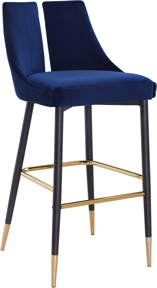 Colin Stool In Navy Velvet