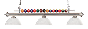 Shark 3 Light Billiard Light in Brushed Nickel Finish