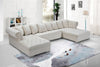 Holly 3pc. Sectional In Cream Velvet