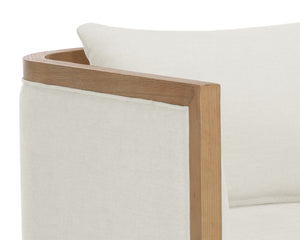 CHLOE LOUNGE CHAIR - NATURAL - HEATHER IVORY TWEED