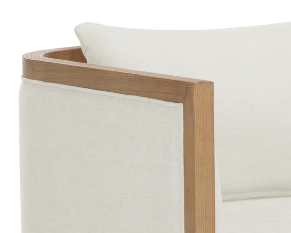 CHLOE LOUNGE CHAIR - NATURAL - HEATHER IVORY TWEED