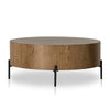 Eaton Drum Coffee Table in Amber Oak Resin