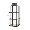 Gamfield 6.1L x 6.1W x 16.7H Large Black Metal and Glass Lantern