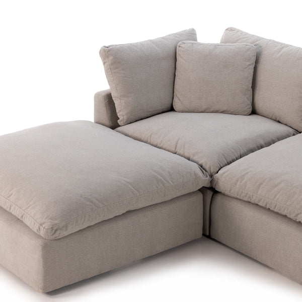 Stevie 4Pc Laf Sec Sofa W/Ottoman In Flannl