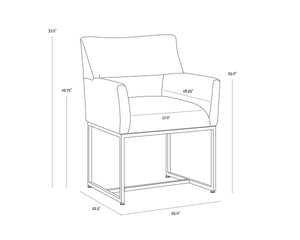GRECO DINING ARMCHAIR - AURA TEAL