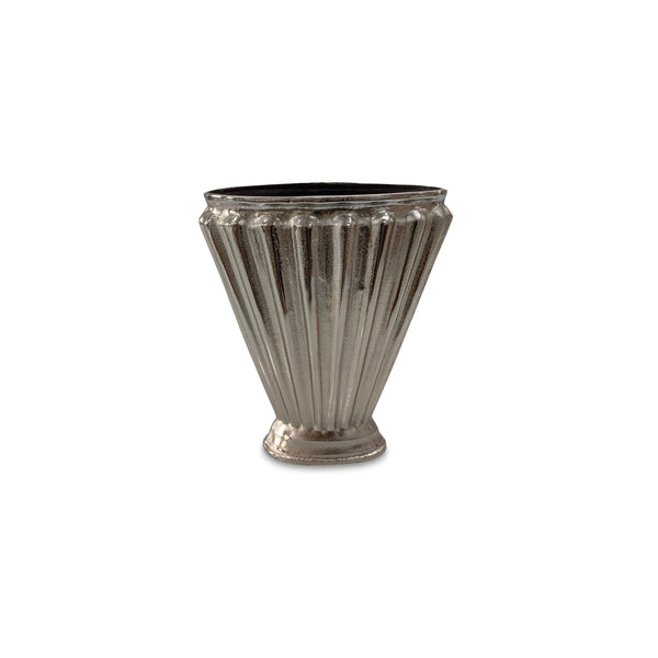 Jade Aged Pewter Aluminum Vase