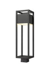 Barwick 1 Light Outdoor Post Mount Fixture in Black Finish