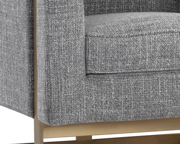 YVETTE ARMCHAIR - GOLD - CHACHA GREY