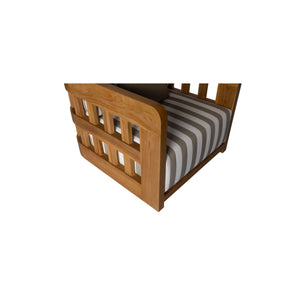 Adelaide Outdoor Accent Chair in Brown Stripe