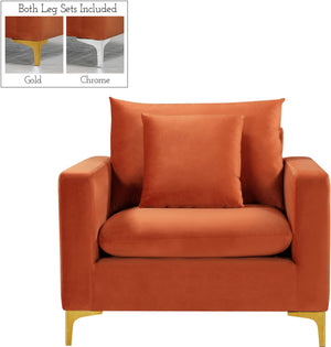Lucy Chair In Cognac Velvet
