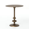 MARLOW MATCHSTICK PEDESTAL TABLE - Matte Brass