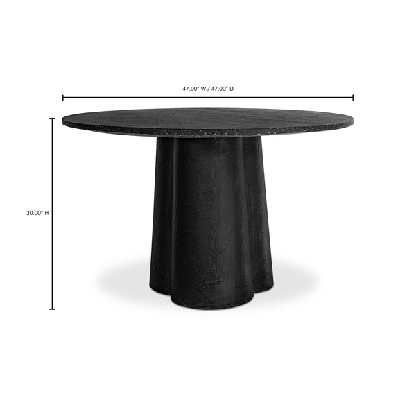 Moe's Mono Dining Table Black Terrazzo