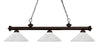 Riviera 3 Light Billiard Light in Bronze Finish