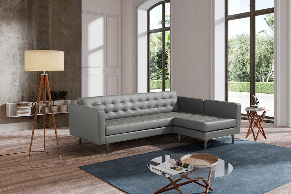 BRIO sofa and chair in gray leather