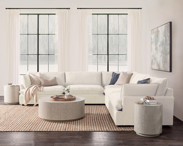 Caplan 5-Piece Modular Sectional in Elite-Ivory