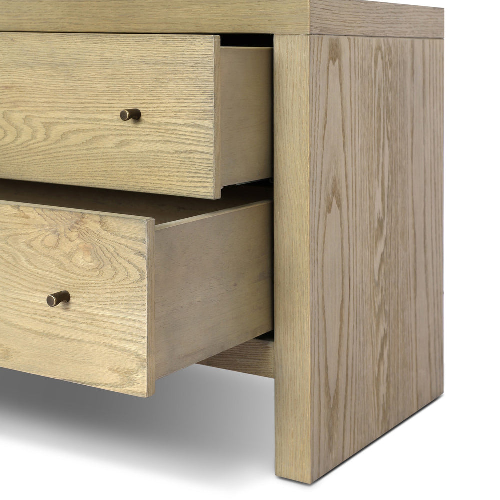Torrington Charging Nightstand - Sandy Oak Resawn