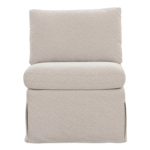 Moe's Fable Slipcover Dining Slipper Chair Beige