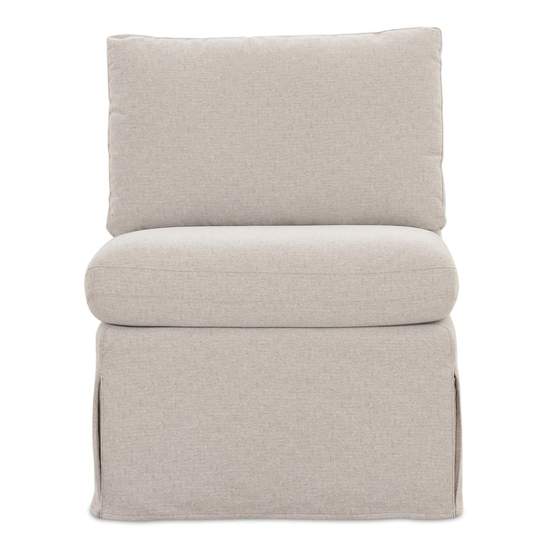 Moe's Fable Slipcover Dining Slipper Chair Beige