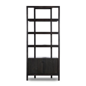 Reza Bookcase - Worn Black Acacia