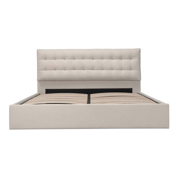 Moe's Sebastion King Storage Bed in Beige