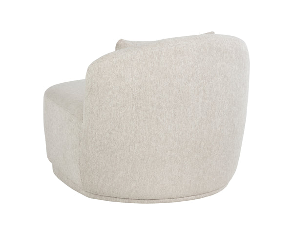 SORAYA SWIVEL ARMLESS CHAIR - DOVE CREAM
