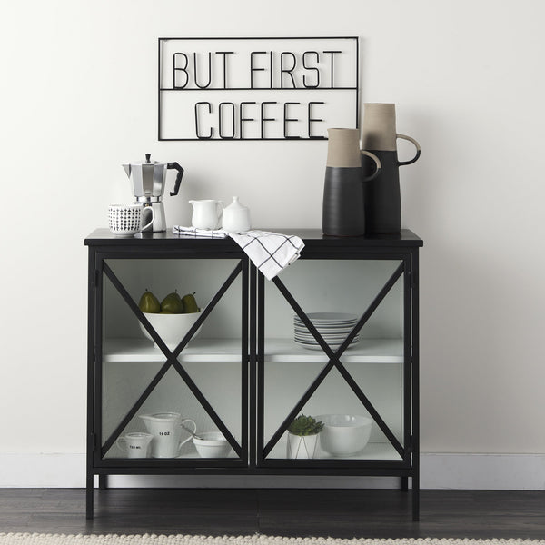 Aurelia Two Door Glass Cabinet