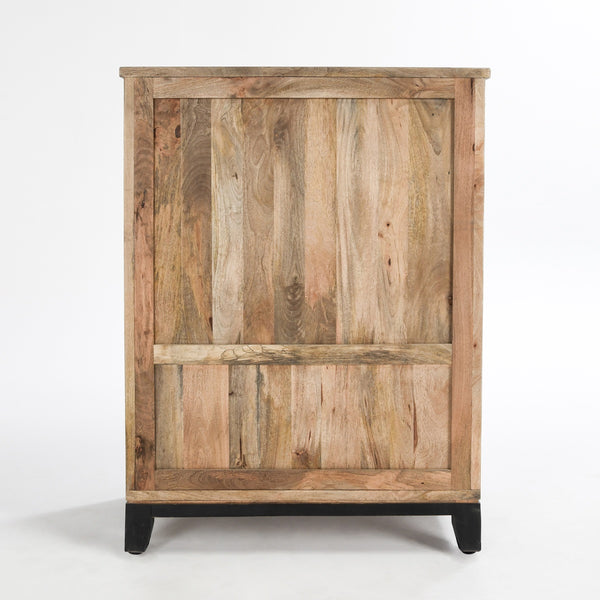 Vivienne Solid Wood Bar Cabinet - Distressed Taupe