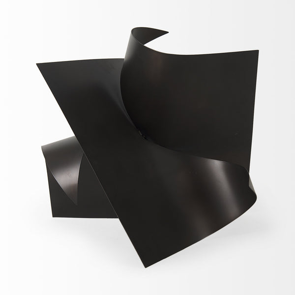Francesca 18.1L x 18.1W x 18.1H Black Metal Sculptural Decorative Object