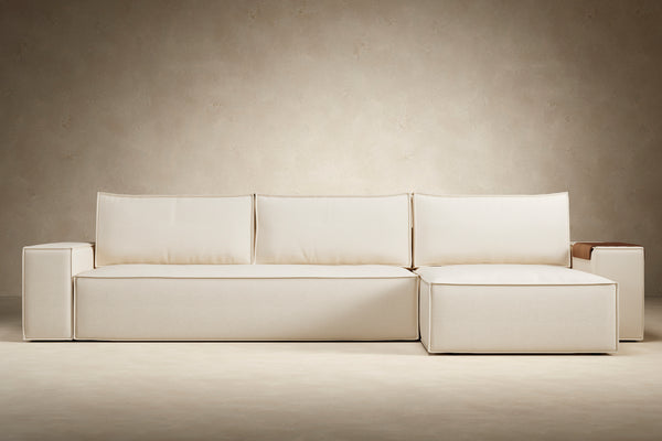 NEWILLA SOFA BED W/LOUNGER 57"X118", W/WIDE ARM RESTS