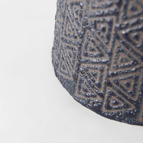 Sefina III Large Brown/Black Patterned Ceramic Vase