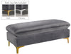 Lucy Ottoman In Grey Velvet