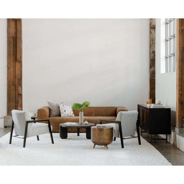 Wunder Coffee Table Black Concrete & Acacia
